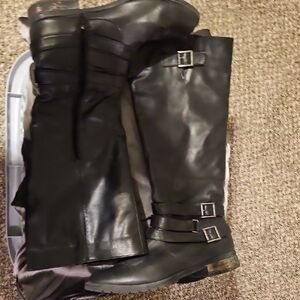 Rampage Black Heeled Boots